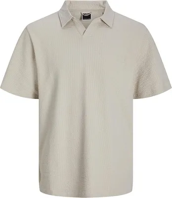 Image de Jack & Jones Fred Split Polo à manches courtes Beige L Homme Beige L