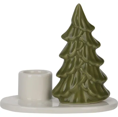 Image de Bougeoir pour Noël, avec arbre de Noël, 8 cm