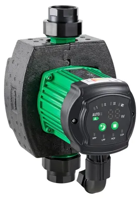 Produktbild von sanicomfort saniECO+ Hocheffizienz-Heizungspumpe RS25/6EAB mit Dämmschale & Verschraubung – 180 mm, 230V, 6m Förderhöhe, A, Umwälzpumpe für Heizungsanlagen