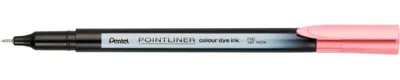 Produktbild von Pentel Fineliner Pointliner S40 0,4mm blassrosa, stabile metallgefasste Faserspitze