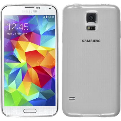 Produktbild von PhoneNatic Case kompatibel mit Samsung Galaxy S5 mini - clear Silikon Hülle Slimcase + 2 Schutzfolien