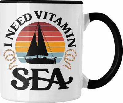 Produktbild von Trendation - Segeln Geschenk Tasse Mir Reichts Ich Geh Segeln Geschenkidee für Segler Kaffeetasse Besonders Segelboot Mann (Schwarz)