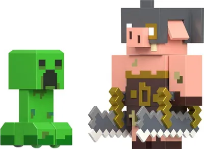 Produktbild von Minecraft Legends Creeper vs Piglin Brute 2er Pack