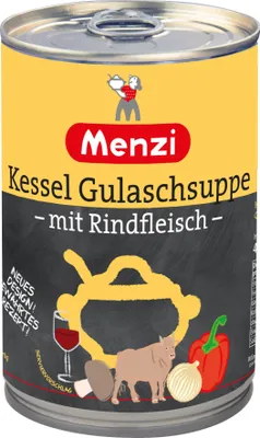 Produktbild von Menzi Kessel Gulaschsuppe mit Rindfleisch ungarische Art 400ml