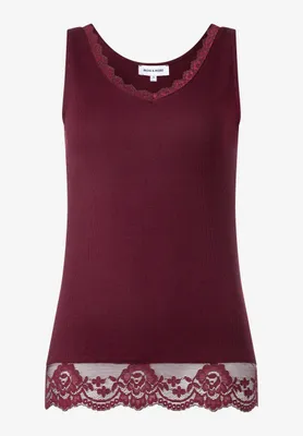 Produktbild von MORE & MORE Top with Lace pomegranate red 34