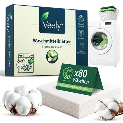 Produktbild von Veely Waschmittelblätter Waschmittelblätter Baumwolle