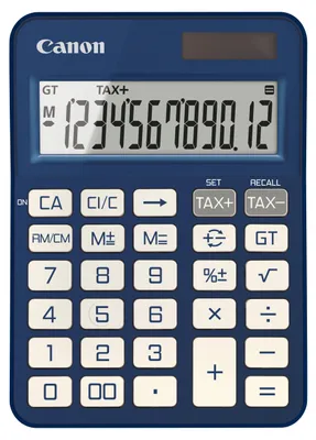 Zdjęcie produktu dla Canon KS-125KB, Desktop, Podstawowy kalkulator, 12 cyfr(y), Bateria/Energia słoneczna, Niebieski