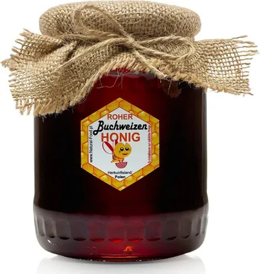 Obrázok produktu pre Natural Food – Surový med – Med od včelárov – Neupravený, nefiltrovaný – z Európy, bez prísad – Potraviny – 10x pohánkový med – 22 kg