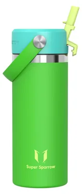 Immagine prodotto di Borraccia per bambini Sparrow, acciaio inossidabile, 500 ml, thermos con cannuccia