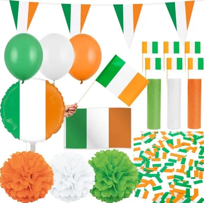 Produktbild von Irland XL Party Deko Set Partyset Partydeko Fussball EM WM St Patrick's Day