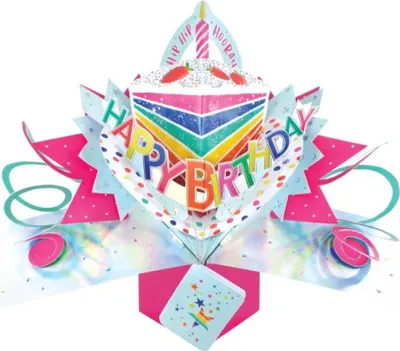 Produktbild von Grußkarte PopUp "Happy Birthday" Rainbow Cake