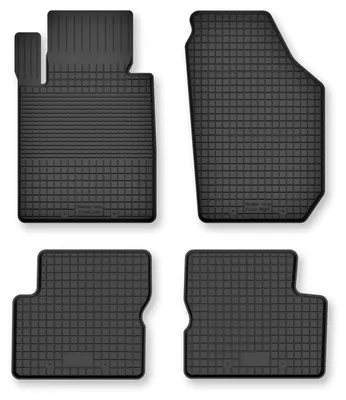 Produktbild von Gummi-Fußmatten für Fiat E-500X / 500x Electric 2019- (Crossover) – 4-tlg, Schwarz, Semi-Universal, angepasst – Wielganizator Semi-Universal