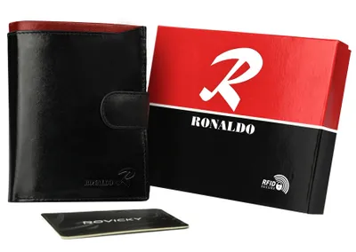 Produktbild von Ronaldo Herrenleder Brieftasche Nagyhalász Schwarz Rot universell
