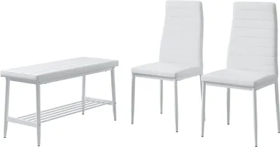 Produktbild von Sitzbank und Stuhl Vicco Grand Weiß 85 x 46.5 cm 3-teiliges Set, Model 51761
