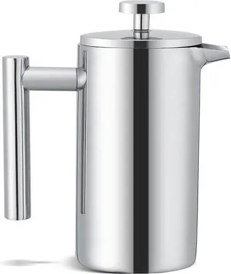Produktbild von Famanu Kaffeekanne Doppelwandig 350 ml mit Filter - Edelstahl