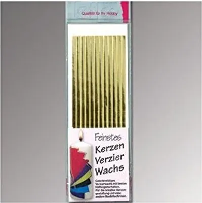 Produktbild von Wachsstreifen, flach, gold glänzend, 29 Stk 200 x 2 mm