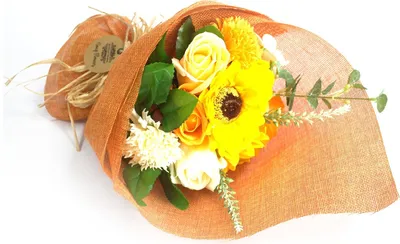 Productafbeelding van Zeepbloemenboeket, bloemenboeket, zomer, oranje