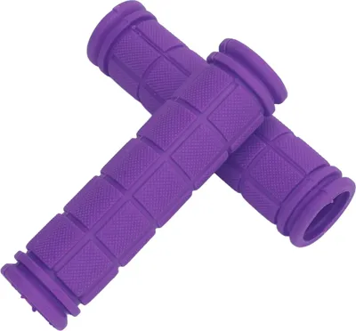 Image de 1 paire de poignées de vélo en caoutchouc, antidérapantes, pour vélo de montagne, de route ou urbain, violettes