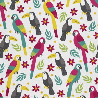 Image de OUTDOOR DÉCORDS OXFORD - motif perroquets toucans fleurs I DX195