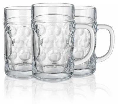 Produktbild von Plastard 3er Set Bierkrug 0,5L aus SAN Kunststoff bruchsicherer Bierseidel