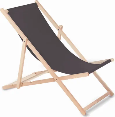 Produktbild von Liegestuhl aus Buchholz ohne Armlehne  Sonnenliege Gartenliege 110kg dunkelbraun