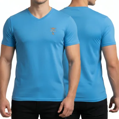 Zdjęcie produktu dla Aeronautica Militare niebieski t-shirt koszulka męska v-neck SCOTI006J508-20094 XL