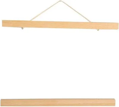 Produktbild von Magnetischer Holzposterhaken 40 cm - Wanddekoration für DIY Kunstwerk mit Magneten