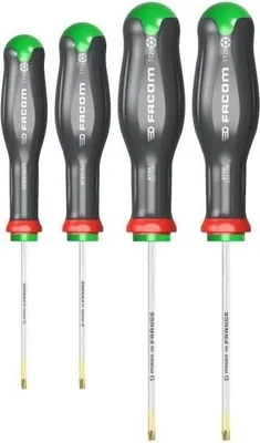Image de Jeu de 4 Tournevis Resistorx FACOM PROTWIST, TT10x75, TT15x75, TT20x100, TT25x100