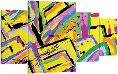 Produktbild von Bild auf Leinwand - Leinwandbild - Abstraktion modern - 160x90cm - Wand Bild - Wanddeko - Leinwanddruck - Bilder - Kunstdruck - Wanddekoration - Leinwand bilder - Wandkunst - DL160x90-4111