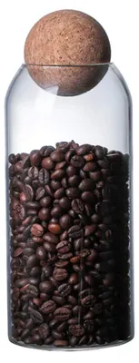 Produktbild von Glasbehälter zur Lebensmittelaufbewahrung – Transparente Dose mit Korkverschluss für Küche und Restaurant (1200 ml)