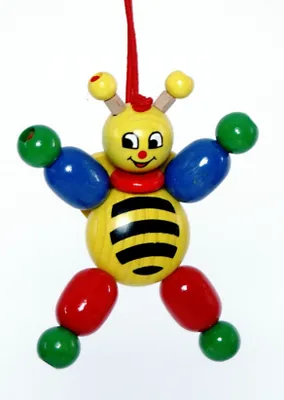 Produktbild von Holzspielzeug Clipfigur Biene BxLxH 80x30x130mm NEU