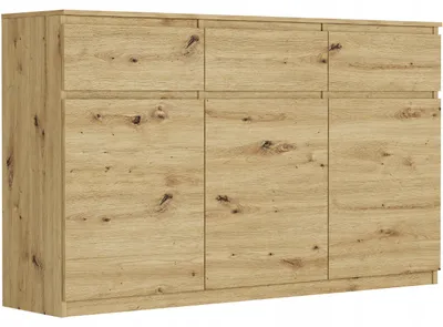 Obrázek produktu pro Komoda 120 cm 3 zásuvky 3 dveře skříňka FRAMIRE S-3 artisan