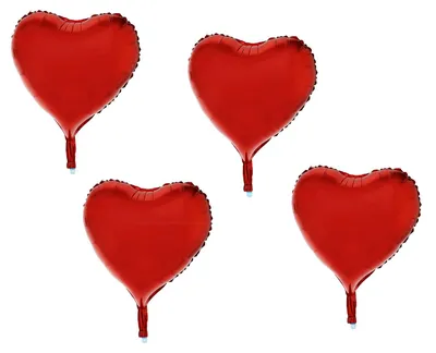 15 Herzfolieballons, 46 cm, rot, für Hochzeit & Party