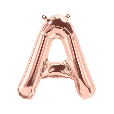 Produktbild von Folienballon Buchstabe A, rosegold, ca. 40 cm, für Luftbefüllung