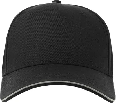 Image de Atlantis - Casquette Baseball 5 Segments pour homme/femme unie AB625 (Taille unique) (Noir)