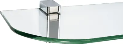 Produktbild von Glasregal 6mm + Clip CONO, Befestigungsclip :Cono Verchromt, Nachbildung:Klar, Größe :90 x 20 cm