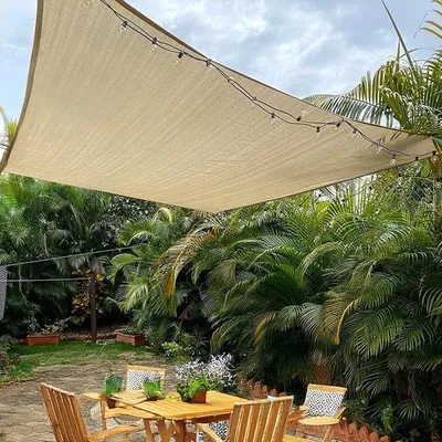 Produktbild von Ibenzoa® Sonnensegel rechteckig 4 x 3 m – HDPE 180 g/m², Balkon & Garten, mit Edelstahl‑D-Ringen, verstärkten Rändern und Befestigungsseil