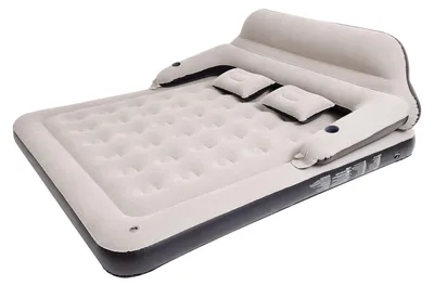 Produktbild von Luftbett mit Kopfteil - Aufblasbares Bett - Schlafsofa - Drei Schichten - Schnelle Luftzufuhr