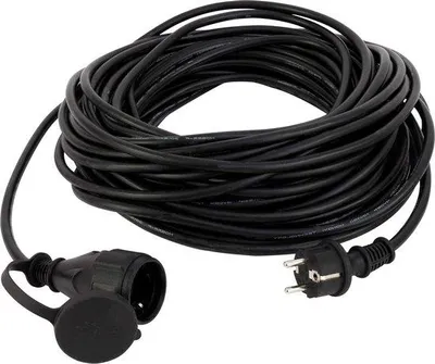 Obrázok produktu pre Vodotesný predlžovací kábel 25 m, 3680 W, H05RR-F, čierny