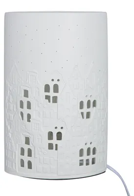 Produktbild von STADTLICHTER - Tischleuchte in Weiß - H. 28cm - Tischdekoration