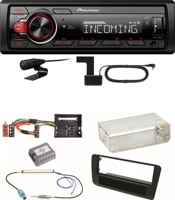 Produktbild von Pioneer MVH-330DAB Bluetooth Digitalradio Einbauset für Audi A1 8X