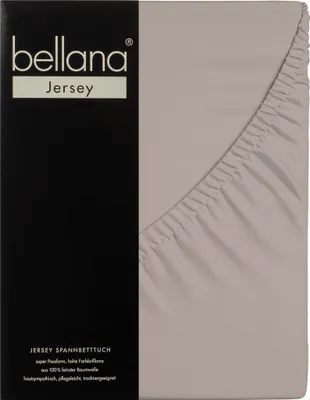 Produktbild von Bellana Jersey Spannbetttuch 180-200 x 200 cm taupe 120g/m², 100% Baumwolle