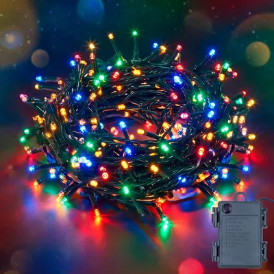LED-Lichterkette 100 LEDs, 9,9 m, batteriebetrieben, 8 Modi