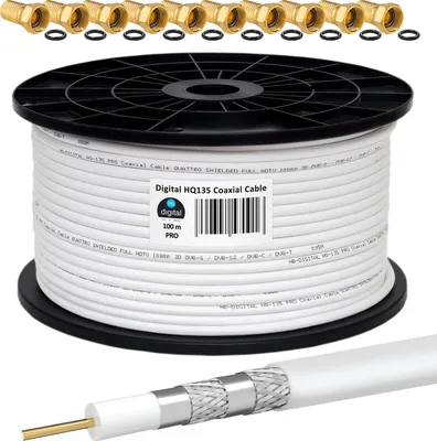 Zdjęcie produktu dla 100 m 135 HQ Kabel koncentryczny WEIß