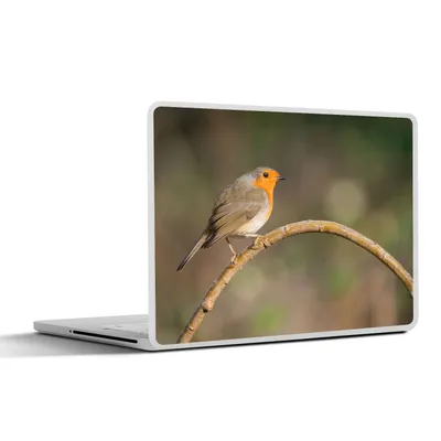 Produktbild von MuchoWow® Laptop Aufkleber Sticker Cover Rotkehlchen - Vogel - Natur 31x22.5 cm - Laptop-Deko