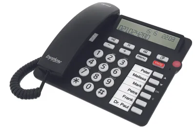 Produktbild von tiptel Ergophone 1300, Großtastentelefon, schwarz