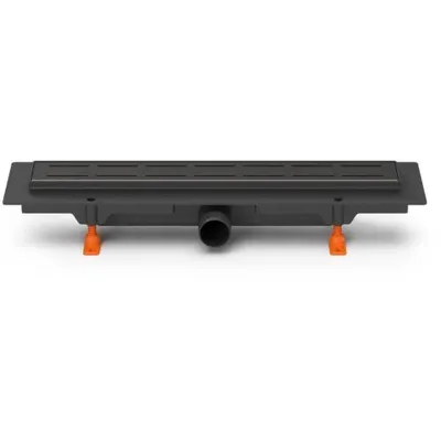 Productafbeelding van Lineaire afvoergoot, zwart, 850 mm, zijdelings afvoer, diameter 40 mm, zwarte afwerking