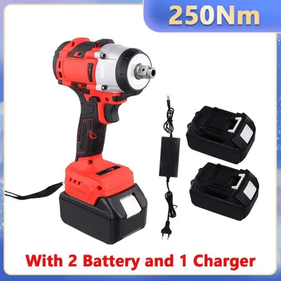 Obrázek produktu pro Elektrický rázový šroubovák - 1/2" (1,27 cm) pohon - točivý moment 500 Nm - bezkartáčový motor - 2 převodové stupně - 2 baterie