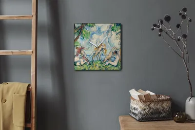 Produktbild von Coloray Hodiny Unikátní 30x30 cm  Tiché hodiny Pro obývací pokoj a kuchyň Nástěnné hodiny Plátno Bílé ručičky hodin - Podepsat