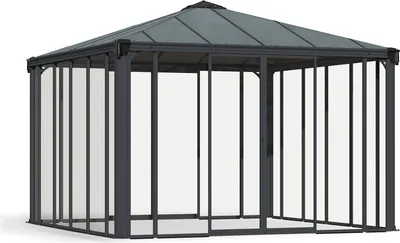 Produktbild von Palram - Canopia Aluminium Kaltwintergarten Ledro 3600 Anthrazit 360x360x295 cm